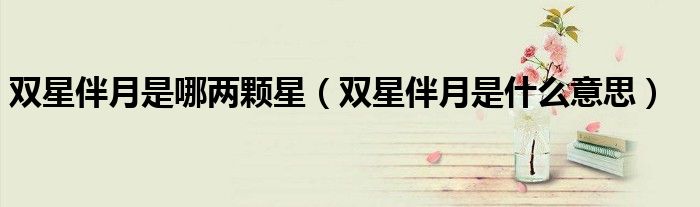 双星伴月是哪两颗星（双星伴月是什么意思）