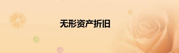 无形资产折旧