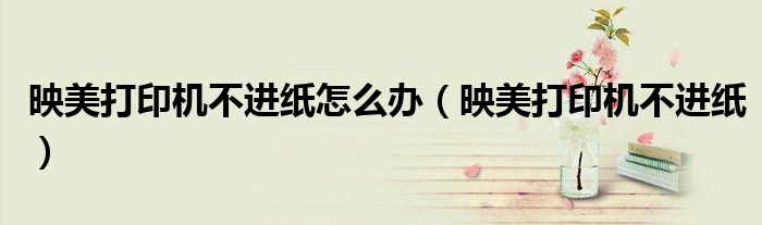 映美打印机不进纸怎么办（映美打印机不进纸）