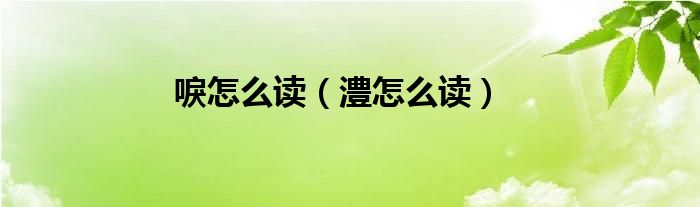 唳怎么读（澧怎么读）