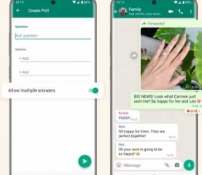 WhatsApp推出单票投票和带字幕的新分享选项