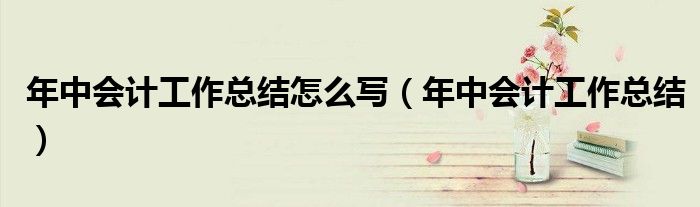 年中会计工作总结怎么写（年中会计工作总结）