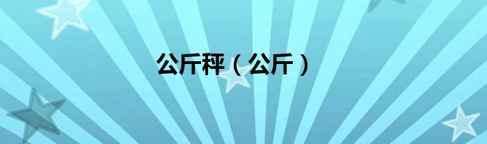 公斤秤（公斤）