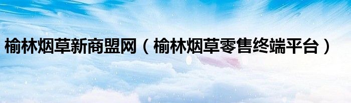 榆林烟草新商盟网（榆林烟草零售终端平台）