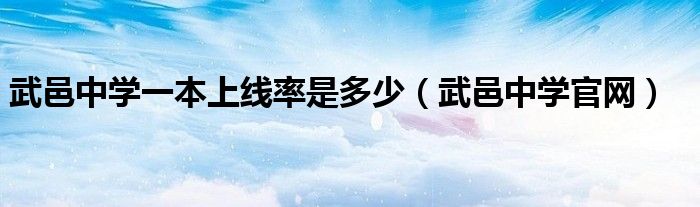 武邑中学一本上线率是多少（武邑中学官网）