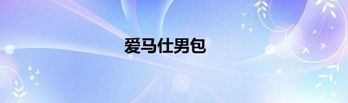 爱马仕男包