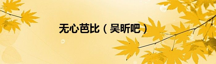 无心芭比（吴昕吧）