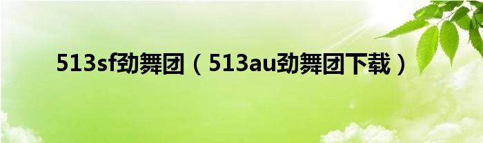 513sf劲舞团（513au劲舞团下载）