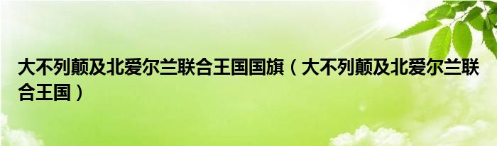 大不列颠及北爱尔兰联合王国国旗（大不列颠及北爱尔兰联合王国）