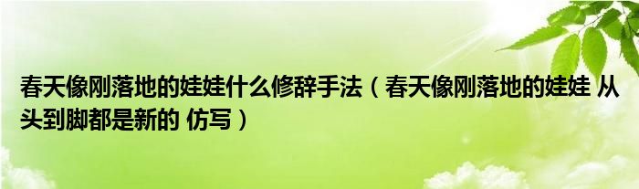 春天像刚落地的娃娃什么修辞手法（春天像刚落地的娃娃 从头到脚都是新的 仿写）