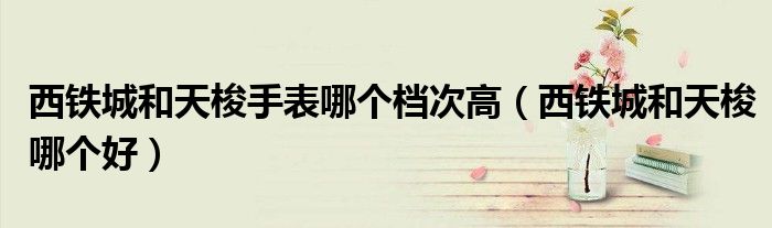 西铁城和天梭手表哪个档次高（西铁城和天梭哪个好）
