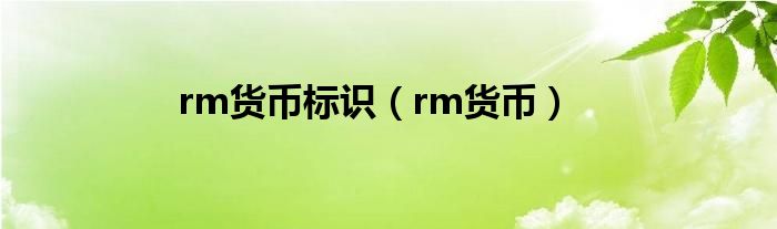 rm货币标识（rm货币）
