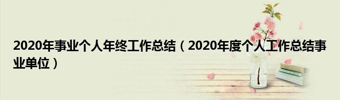2020年事业个人年终工作总结（2020年度个人工作总结事业单位）