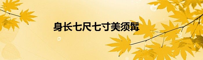 身长七尺七寸美须髯