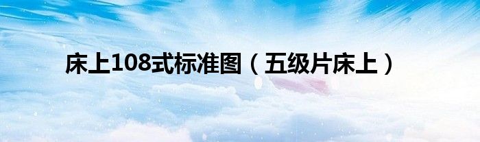 床上108式标准图（五级片床上）