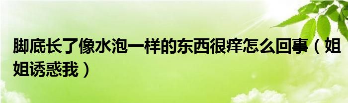 脚底长了像水泡一样的东西很痒怎么回事（姐姐诱惑我）