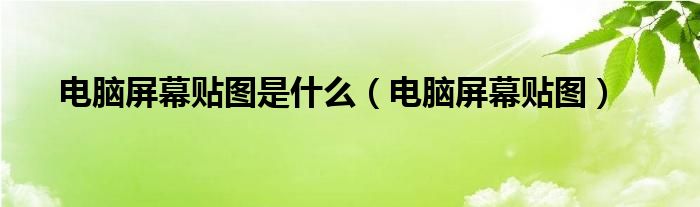 电脑屏幕贴图是什么（电脑屏幕贴图）
