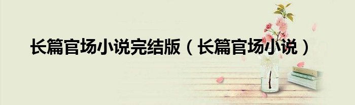 长篇官场小说完结版（长篇官场小说）