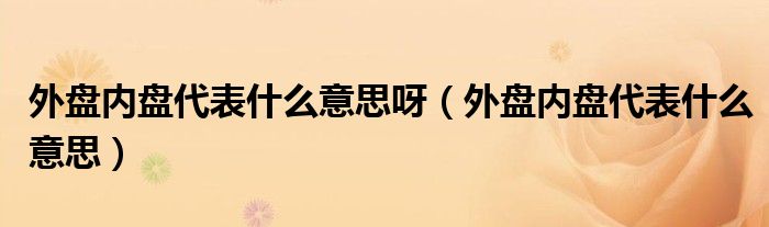 外盘内盘代表什么意思呀（外盘内盘代表什么意思）