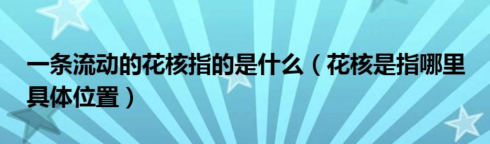 一条流动的花核指的是什么（花核是指哪里 具体位置）