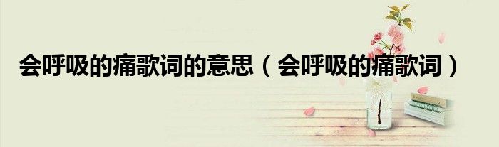 会呼吸的痛歌词的意思（会呼吸的痛歌词）