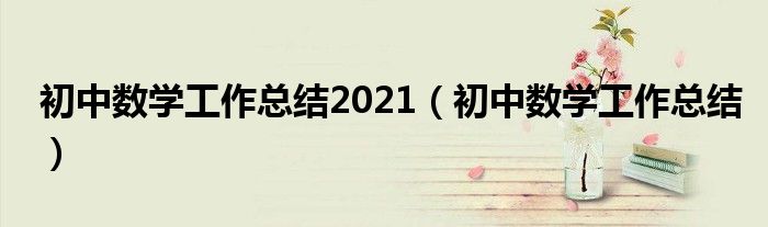 初中数学工作总结2021（初中数学工作总结）