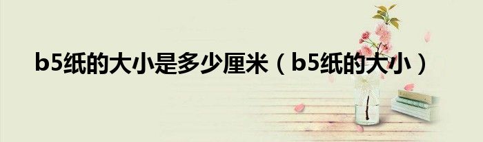 b5纸的大小是多少厘米（b5纸的大小）