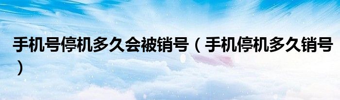 手机号停机多久会被销号（手机停机多久销号）