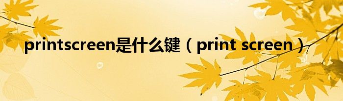 printscreen是什么键（print screen）