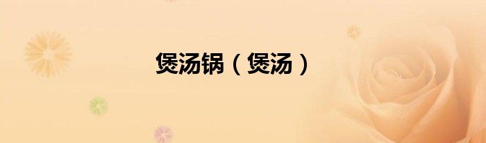 煲汤锅（煲汤）