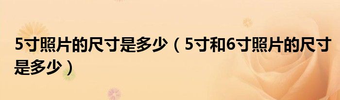5寸照片的尺寸是多少（5寸和6寸照片的尺寸是多少）