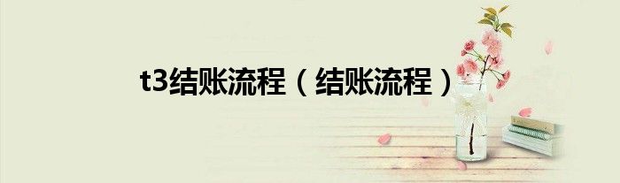 t3结账流程（结账流程）