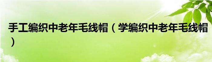 手工编织中老年毛线帽（学编织中老年毛线帽）