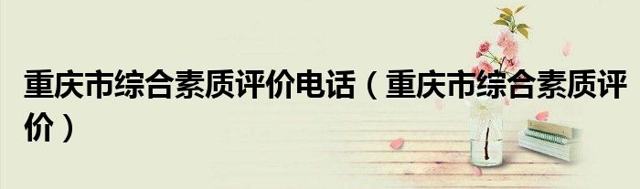 重庆市综合素质评价电话（重庆市综合素质评价）