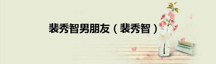 裴秀智男朋友（裴秀智）