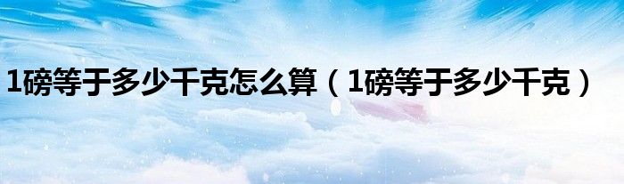 1磅等于多少千克怎么算（1磅等于多少千克）