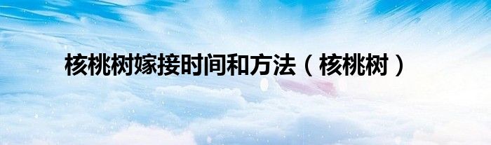 核桃树嫁接时间和方法（核桃树）