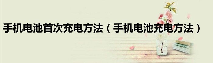 手机电池首次充电方法（手机电池充电方法）