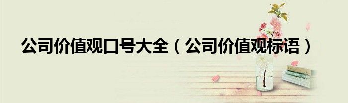 公司价值观口号大全（公司价值观标语）
