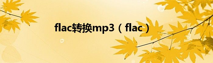 flac转换mp3（flac）