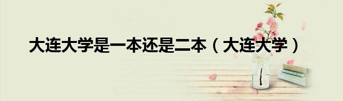 大连大学是一本还是二本（大连大学）