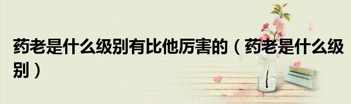 药老是什么级别有比他厉害的（药老是什么级别）