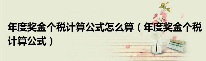 年度奖金个税计算公式怎么算（年度奖金个税计算公式）