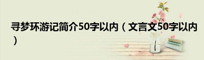 寻梦环游记简介50字以内（文言文50字以内）