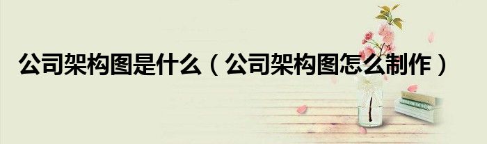 公司架构图是什么（公司架构图怎么制作）