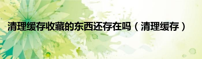 清理缓存收藏的东西还存在吗（清理缓存）