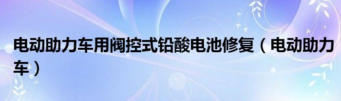 电动助力车用阀控式铅酸电池修复（电动助力车）