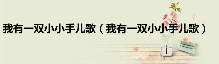 我有一双小小手儿歌（我有一双小小手儿歌）