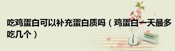 吃鸡蛋白可以补充蛋白质吗（鸡蛋白一天最多吃几个）