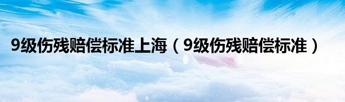 9级伤残赔偿标准上海（9级伤残赔偿标准）